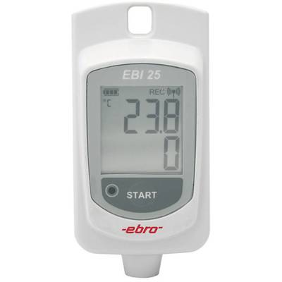 Hőmérséklet adatgyűjtő ebro EBI 25-T Mérési méret Hőmérséklet -30 - 60 °C Kalibrált Gyári standard (tanúsítvány nélkül) (1340-6200)
