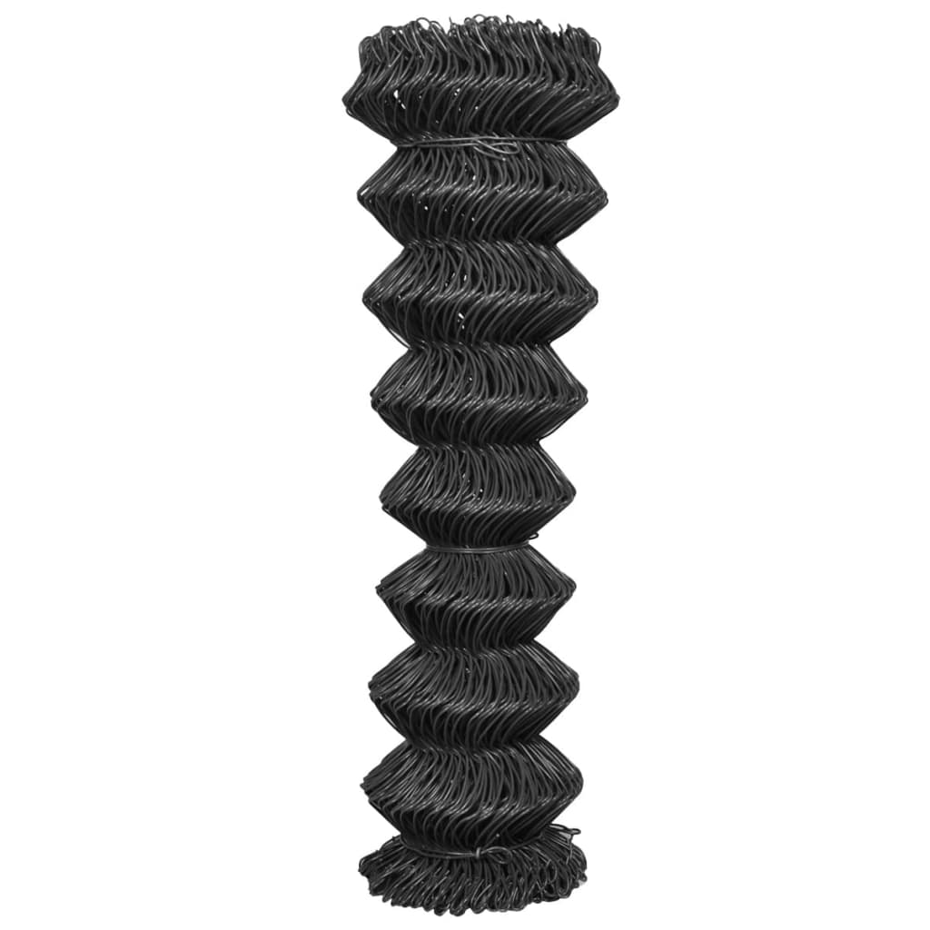 szürke acél drótkerítés 25 x 1,5 m (142431)