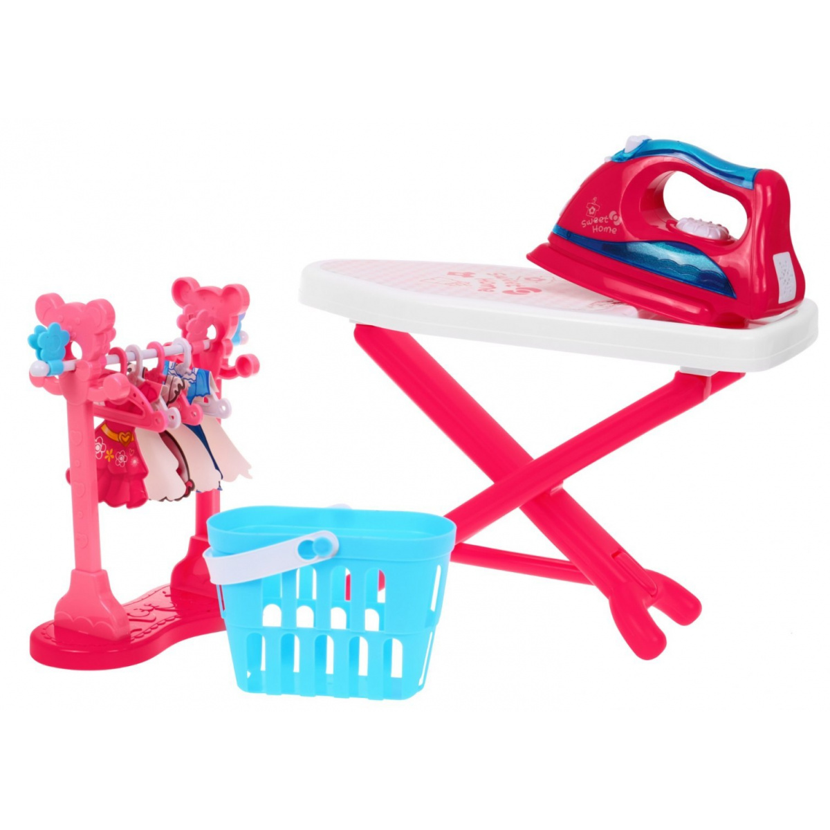 Ramiz Játék vasalódeszka, vasaló gőzzel + kiegészítők (ZDZ.QF2904P)