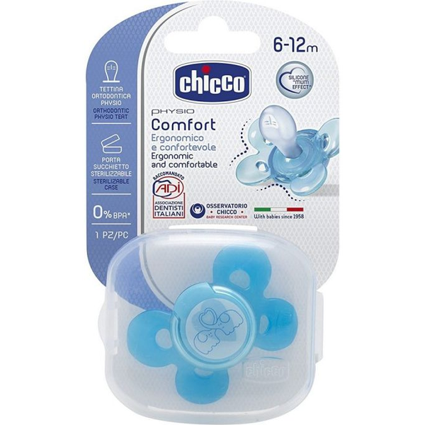 Chicco Physio Comfort Szilikon Cumi - 1 db, Kék