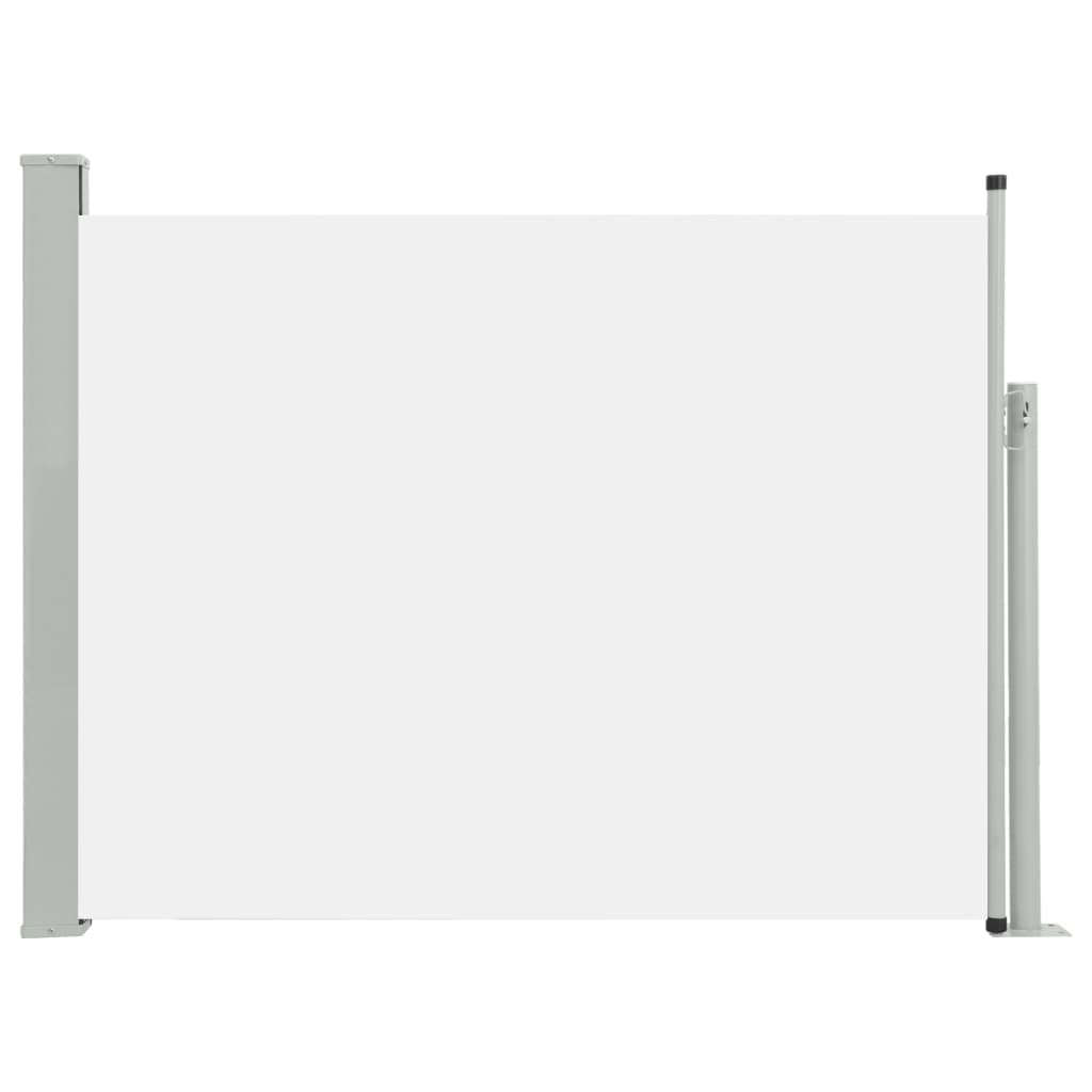 krémszínű kihúzható oldalsó teraszi napellenző 140 x 500 cm (48395)