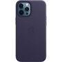 Защитен калъф Apple Leather Case MagSafe за iPhone 12 Pro Max, Deep Violet