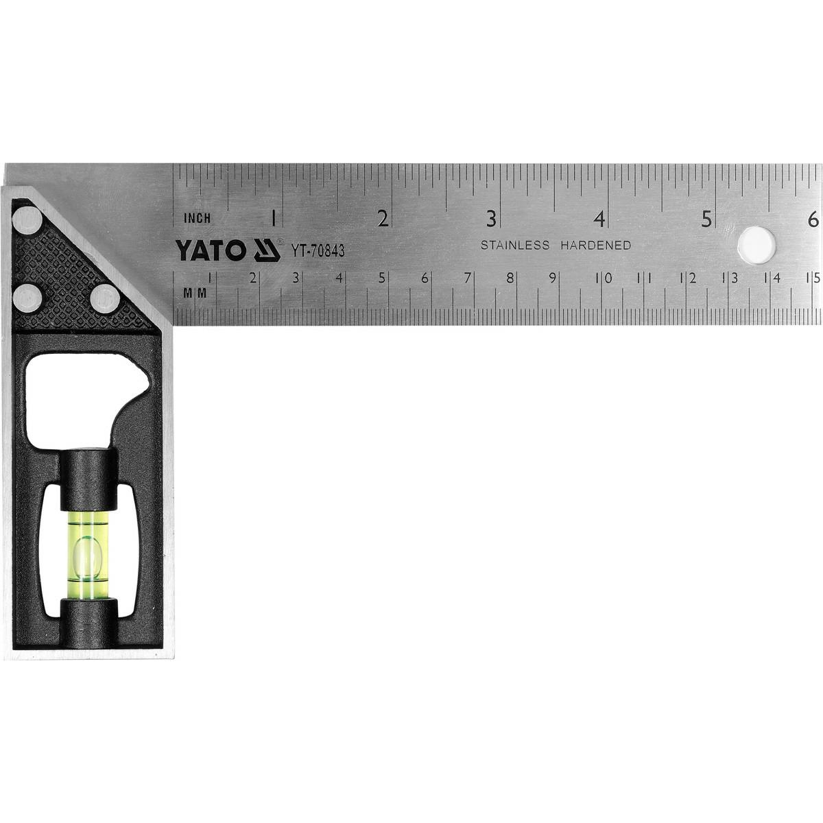 Yato Derékszög 150 mm Inox Libellával (YT-70843)