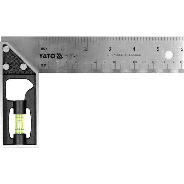 Yato Derékszög 150 mm Inox Libellával