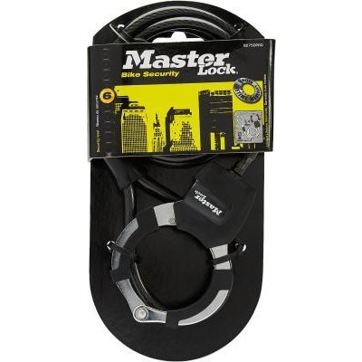 Master Lock 8275EURDPROBLK Kábel lakat Fekete Kulcsos zár