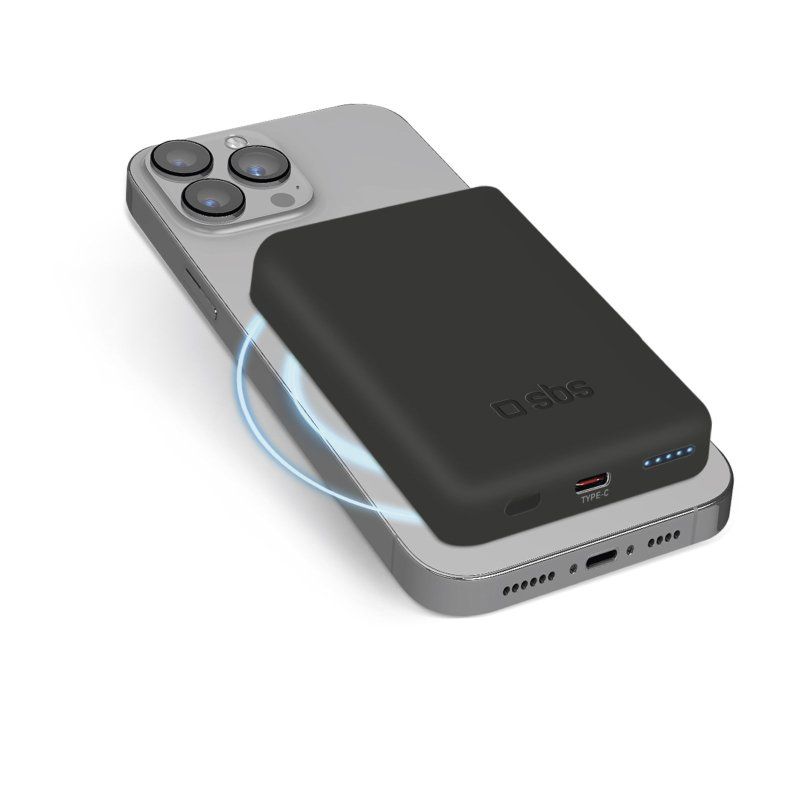 SBS TEBB5000MAG1CK Power Bank 5000mAh - Fekete (TEBB5000MAG1CK)