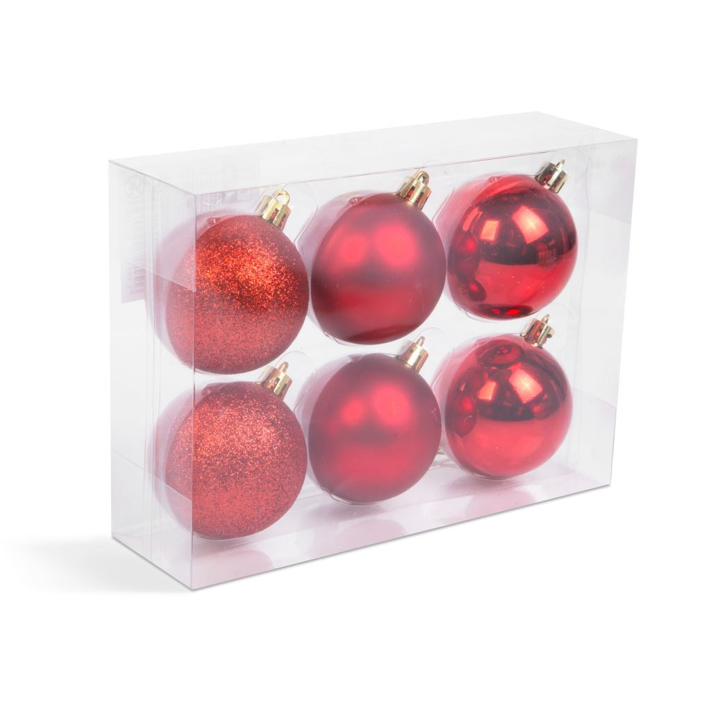 Family karácsonyfadísz szett piros 6db / szett (58773B) (58773B)