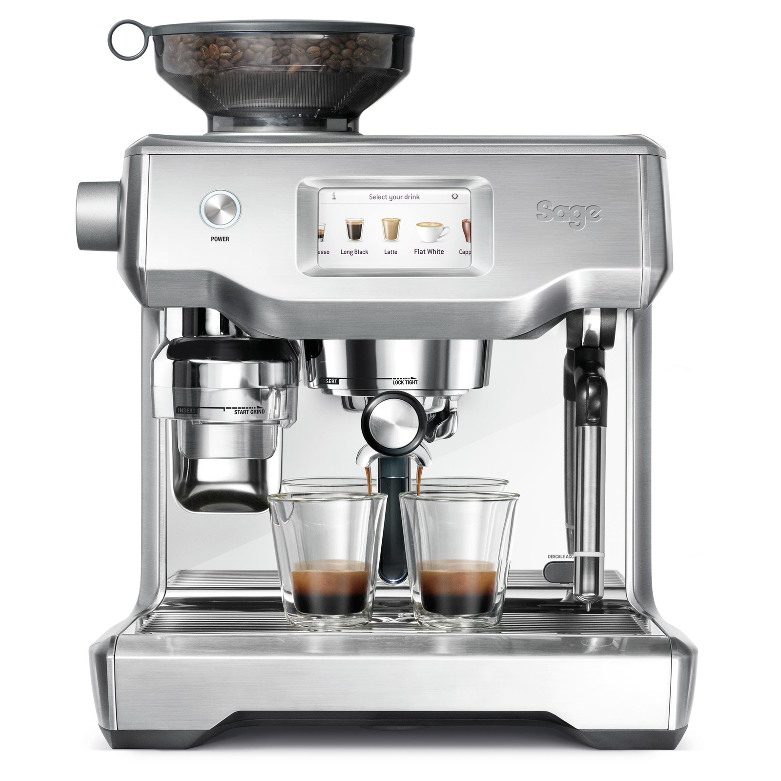 Sage SES990BSS Professzionális automata karos eszpresszógép 2400 Watt - Ezüst (SES990BSS)