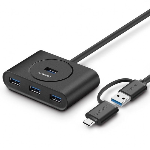 Ugreen 40850 rozbočovač rozhraní USB 3.2 Gen 2 (3.1 Gen 2) Type-A 5000 Mbit/s Černá