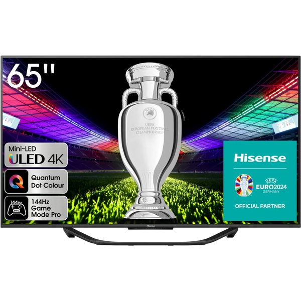 Hisense 65U7KQ Smart Mini-LED ULED телевизор, 164 см, 4K Ultra HD, енергиен клас F