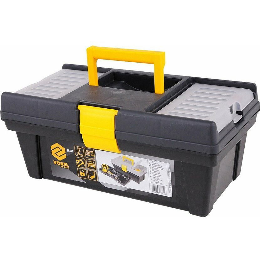 VOREL Szerszámosláda, műanyag, 12", 1 zár, 30 cm (TO-78811)