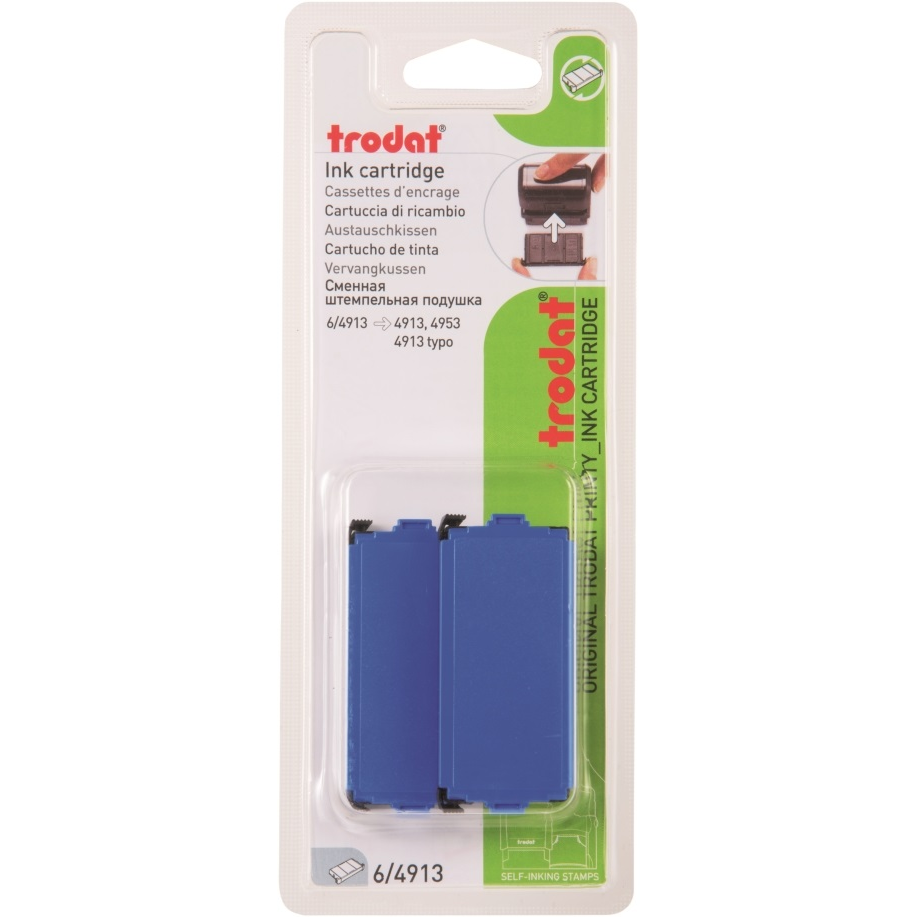 Trodat 6/4913 Bélyegzőfesték - Kék (2db/csomag) (6/B4913K)