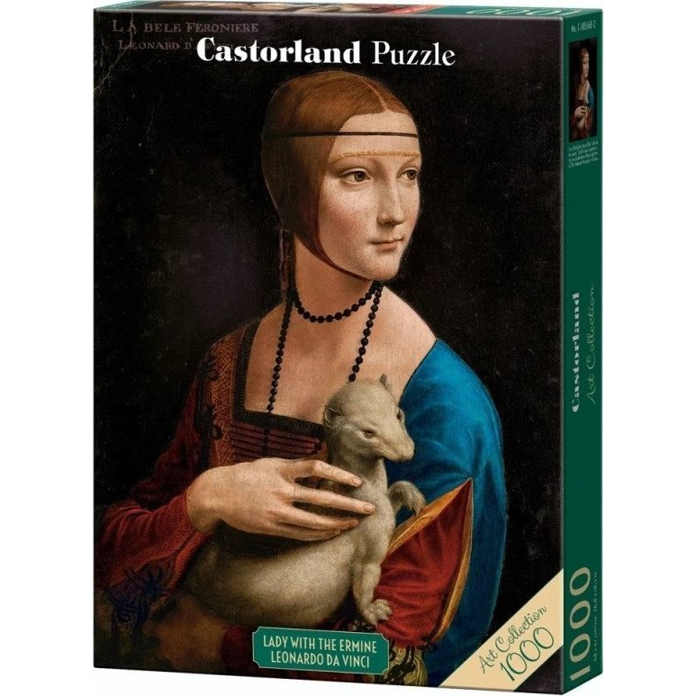 Castorland 1000 db-os Art Collection puzzle - Hölgy hermelinnel, Leonardo da Vinci (C-105168) (GXP-916041)