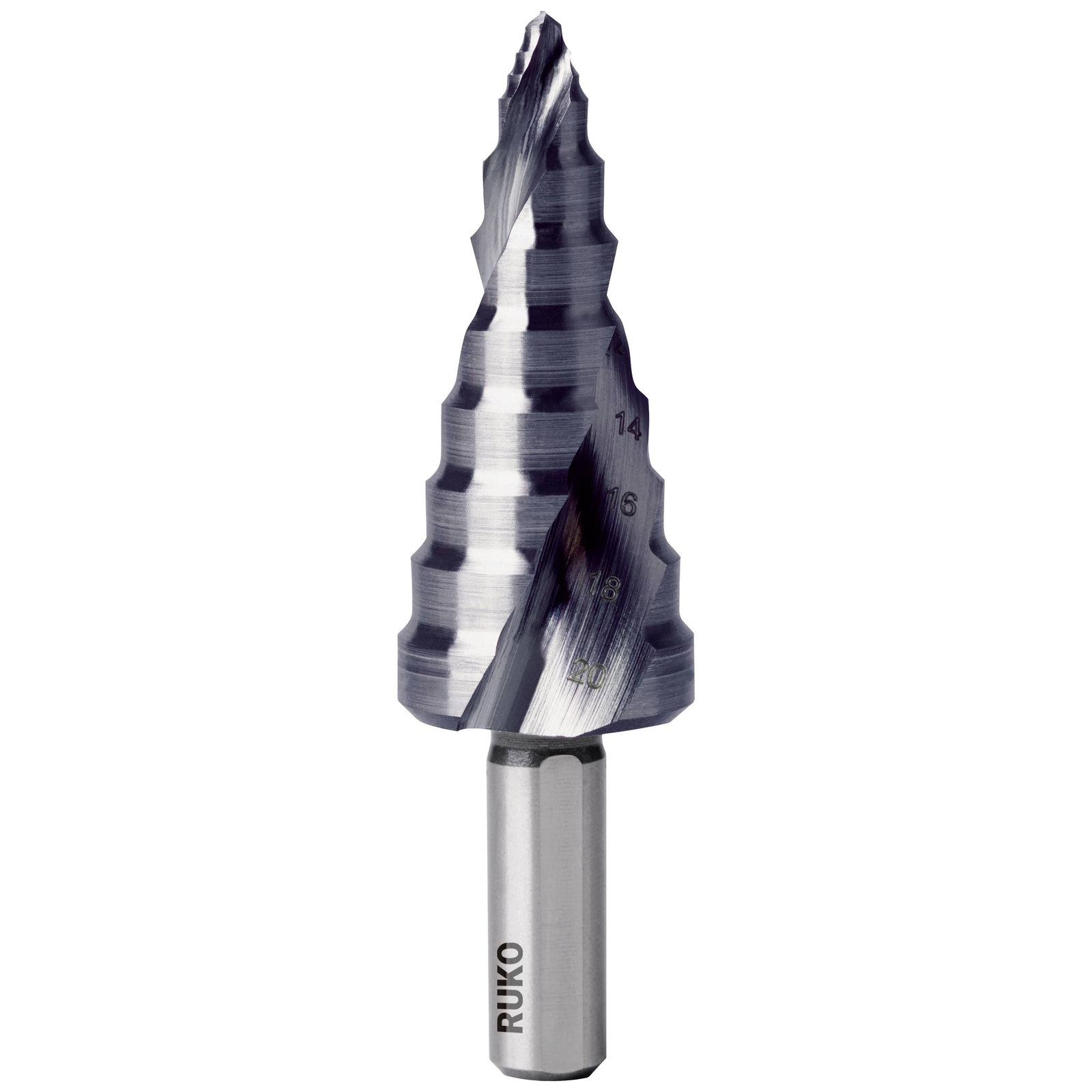RUKO 101651P HSS fokozatfúró 6 - 20 mm, teljes hossz 70 mm (101651P)