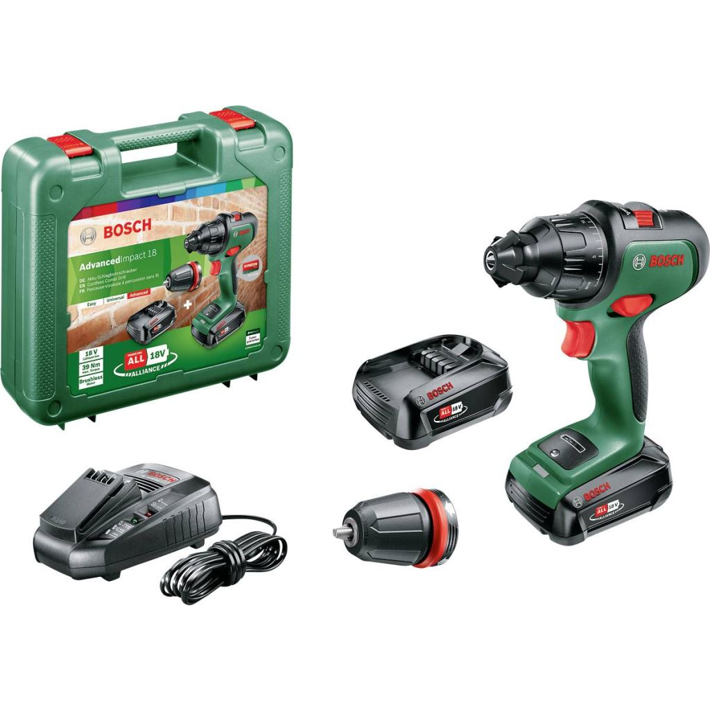 Bosch AdvancedImpact 18 akkus ütvefúró-csavarozó 2db 2,5Ah-s akkuval (06039B5109) (06039B5109)