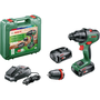 Акумулаторна ударна бормашина Bosch Advanced Impact 18, 18 V, 2 стъпки на мощността, 1500 об/мин, 2 батерии, Зарядно устройство, Глава отвертка, Професионален куфар