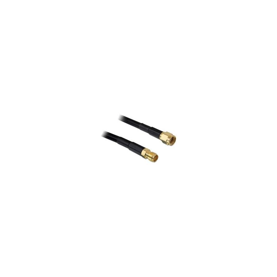 DeLock Antenna Cable RP-SMA Plug > RP-SMA Jack CFD/RF200 2m Low Loss (88430)