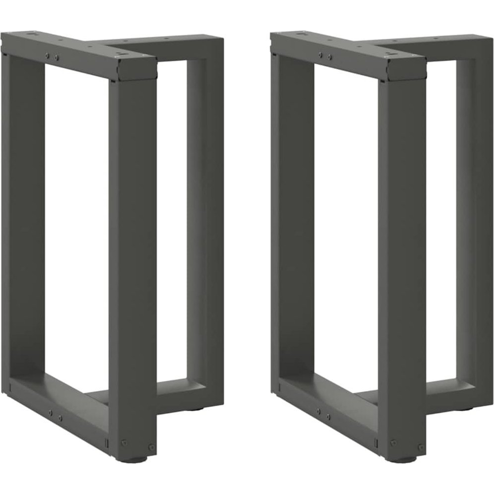 2 db antracit acél étkezőasztal lábak T-alakú 60x35x(72-73) cm (4013054)