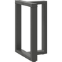 2 db antracit acél étkezőasztal lábak T-alakú 60x35x(72-73) cm
