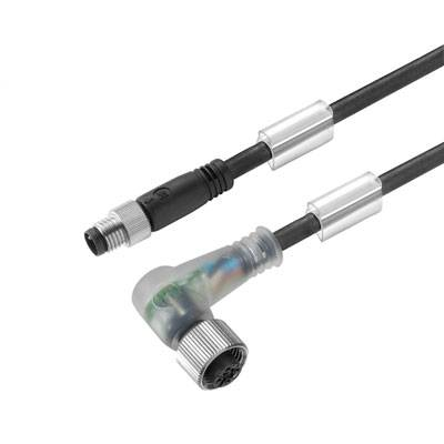 Weidmüller 1026210500 Érzékelő-/működtető összekötő, konfekcionált M12 Dugó, egyenes, Alj, hajlított Pólusszám: 3 1 db (1026210500)