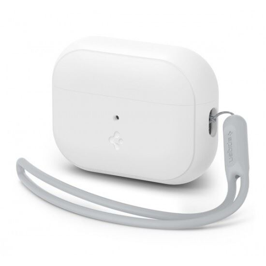 Spigen Apple Airpods Pro 2 szilikon tok csuklópánt fehér szürke (ACS05811) (ACS05811)
