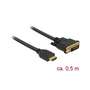 Delock HDMI to DVI 24+1 cable bidirectional 0.5 m