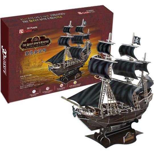 Cubicfun 3D Puzzle Pirate Ship Queen Anne's Revenge 155 pieces (MC106H)