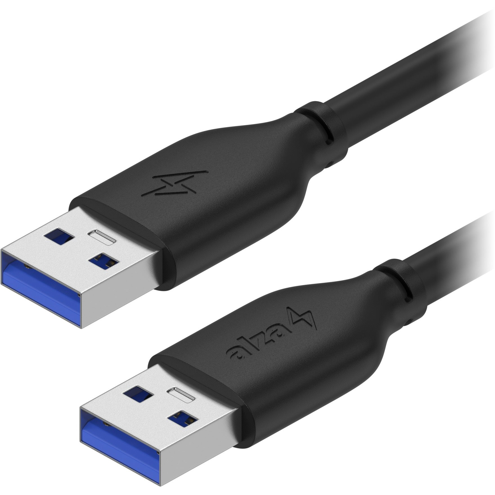 AlzaPower Core USB-A to USB-A 3.2 Gen 1 1m, fekete (APW-CBAMAM310B)