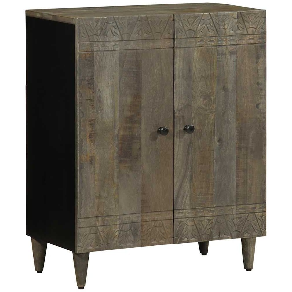 világosszürke tömör mangófa tálalószekrény 60 x 33,5 x 75 cm (4017794 VidaXL)