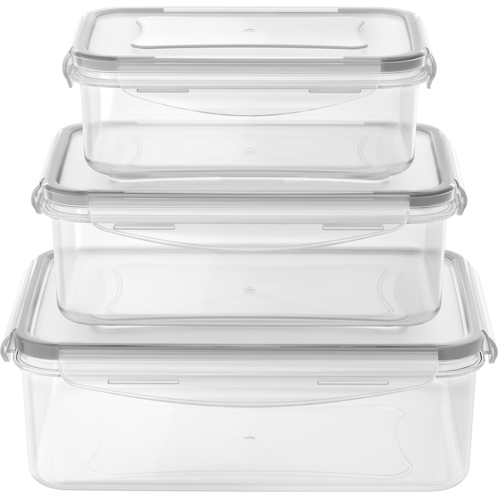 Siguro Fresh Keeper ételtároló doboz szett, 1 l + 1,5 l + 2,5 l, 3 darab (SGR-FO-P435Z)