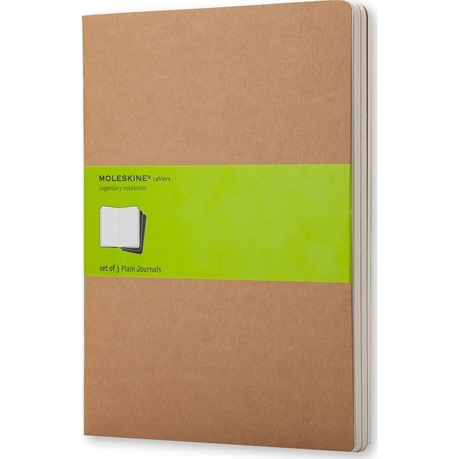 Moleskine Jegyzetfüzet Cahier 3 Darab Qp423 Barna Xl Sima (MS-705069)