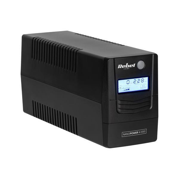 Počítačový záložní zdroj UPS REBEL Plus 650VA 360W LCD USB RJ45