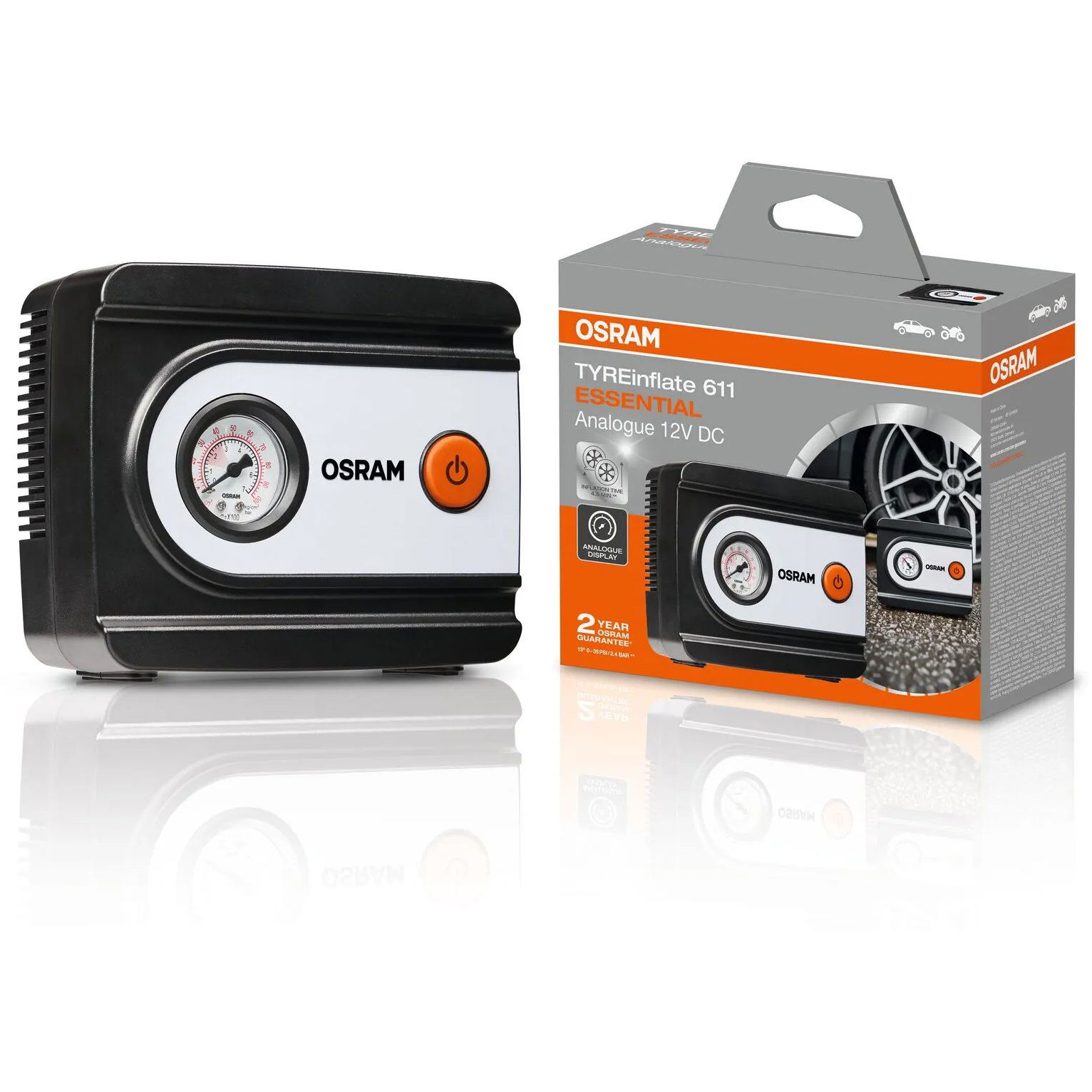 OSRAM TYREinflate 611 ESSENTIAL Analóg kompresszor (OTI611ESN)