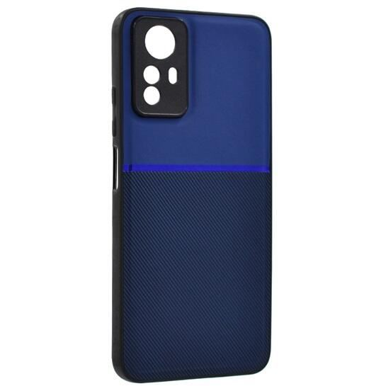 Gigapack Xiaomi Redmi Note 12S mágneses, bőr hatású, csíkos mintás tok sötétkék (GP-144342) (GP-144342)