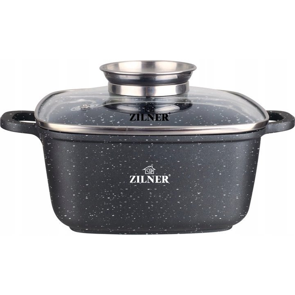  Zilner GARNEK z POWŁOKĄ MARMUROWĄ 5.4L 26cm BRYTFANNA ZILNER ZL- 9011