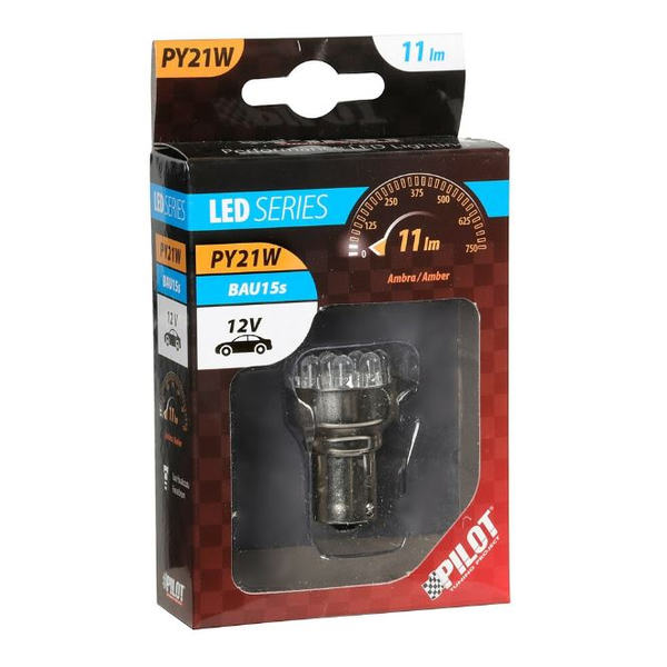 Lampa 12V BAU15S 11 LED dióda, fehér színű (0158371)