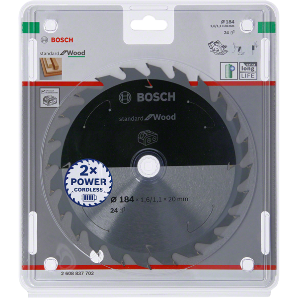 Bosch Standard Fa Körfűrészlap Ø 184mm 24 fog (2608837702)