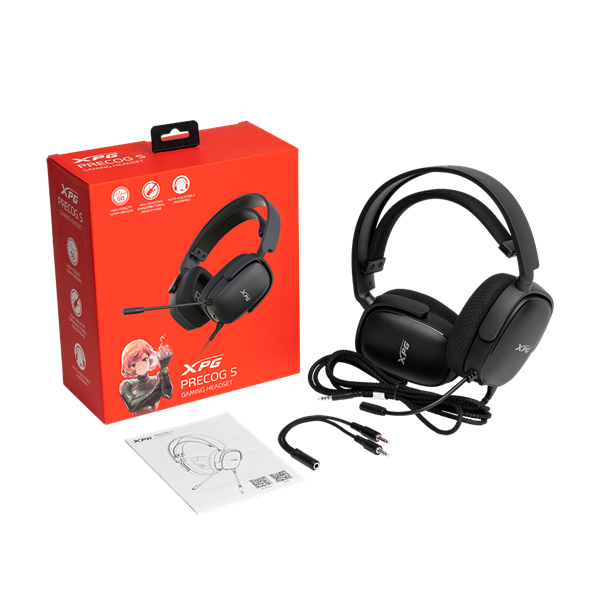 Căști de gaming ADATA XPG Precog S, 50 mm, negru