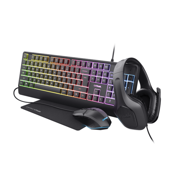 Trust GXT792 Quadrox 4 az 1-ben Gaming Billentyűzet csomag - Magyar