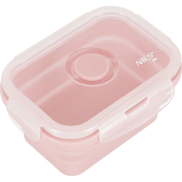 NILS NC4105  POJEMNIK LUNCHBOX SKŁADANY RÓŻOWY 355 ML