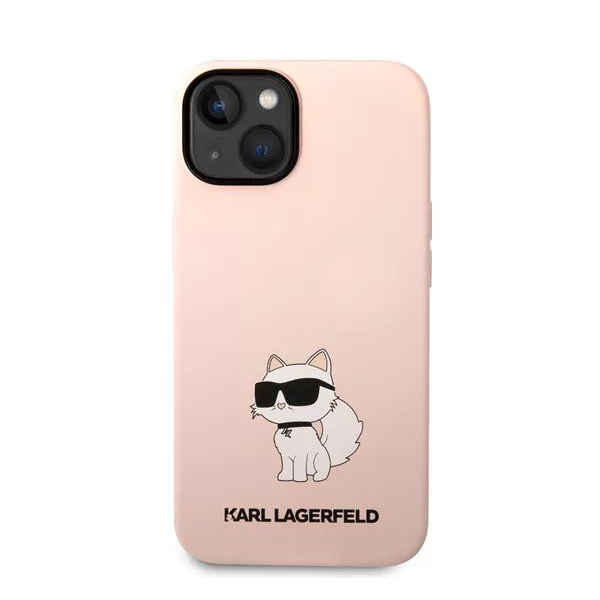 Karl Lagerfeld Liquid Choupette NFT szilikon hátlap tok Apple iPhone 14 Plus rózsaszín (KLHCP14MSNCHBCP) (KLHCP14MSNCHBCP)
