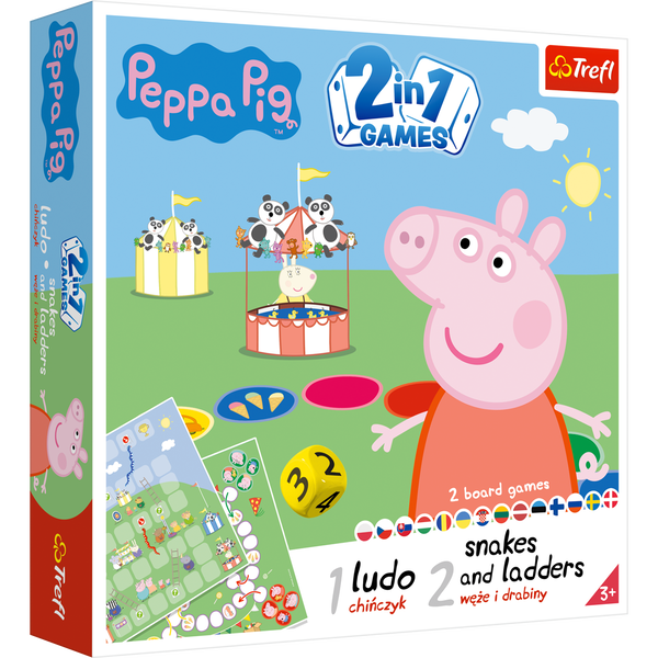 Peppa Pig 2 in 1 Ludo & Snakes and Ladders Stolová hra Rodina