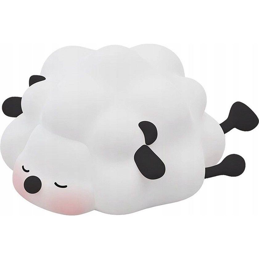 Art Deco alvó bárány alakú éjjeli lámpa, USB, 1200mAh, fehér