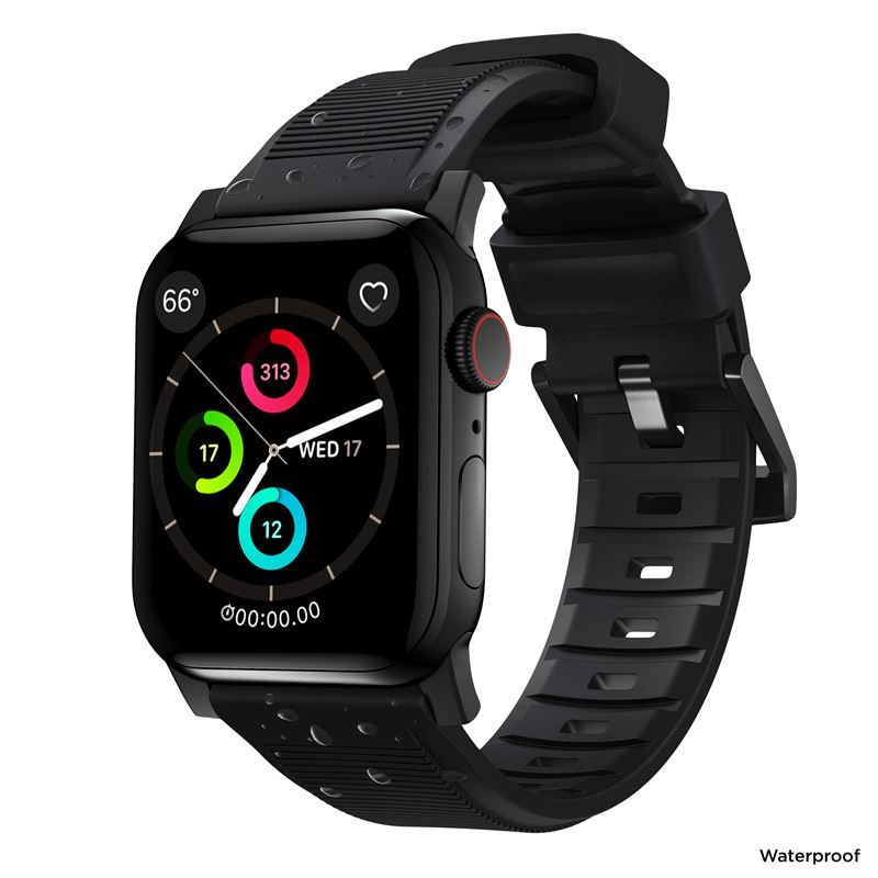 Nomad Rugged Strap Apple Watch Gumi szíj 49/45/44/42mm - Fekete (NM1A41BN00)
