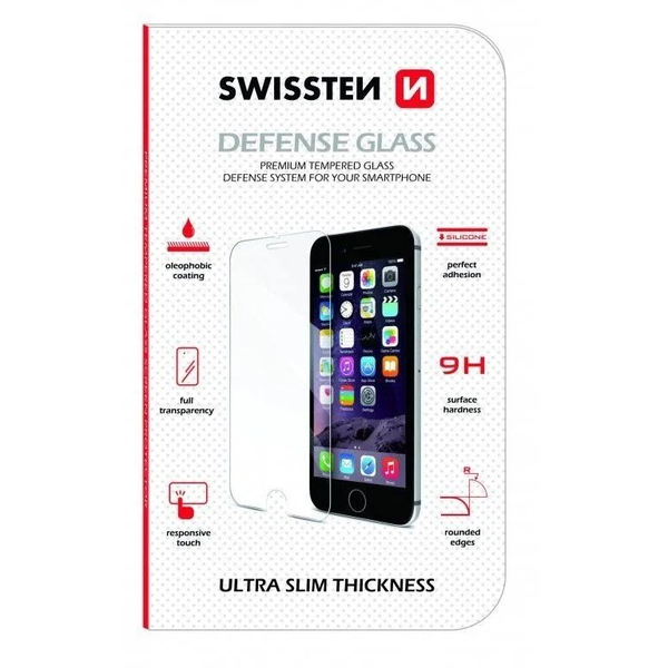 Hartowane szk�o ochronne Swissten, pro Apple iPhone X/XS, czarna, Defense glass