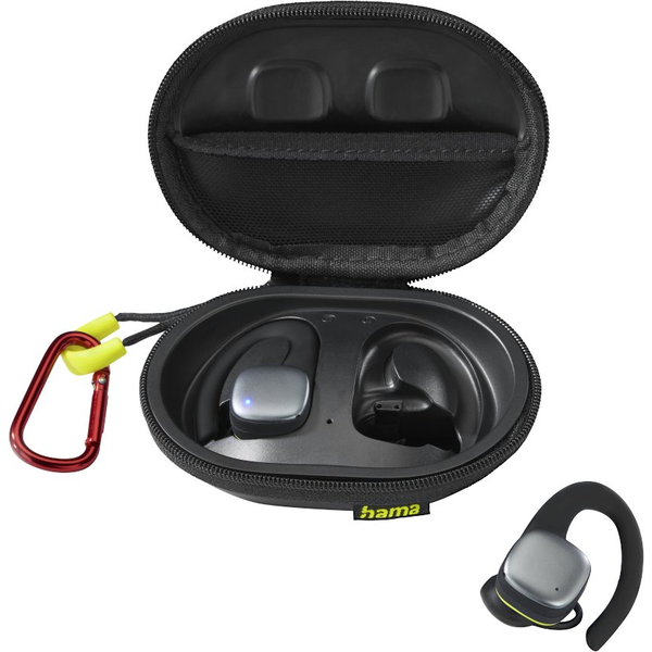 Hama Spirit Athletics Headset True Wireless Stereo (TWS) Ørekrog Sport Bluetooth Sort, Gul