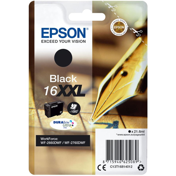 Epson C13T16814012 blækpatron 1 stk Original Ekstra (Super) højt udbytte Sort