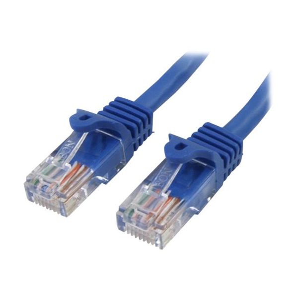 StarTech.com 45PAT50CMBL cabluri de rețea Albastru 0,5 m Cat5e U/UTP (UTP)