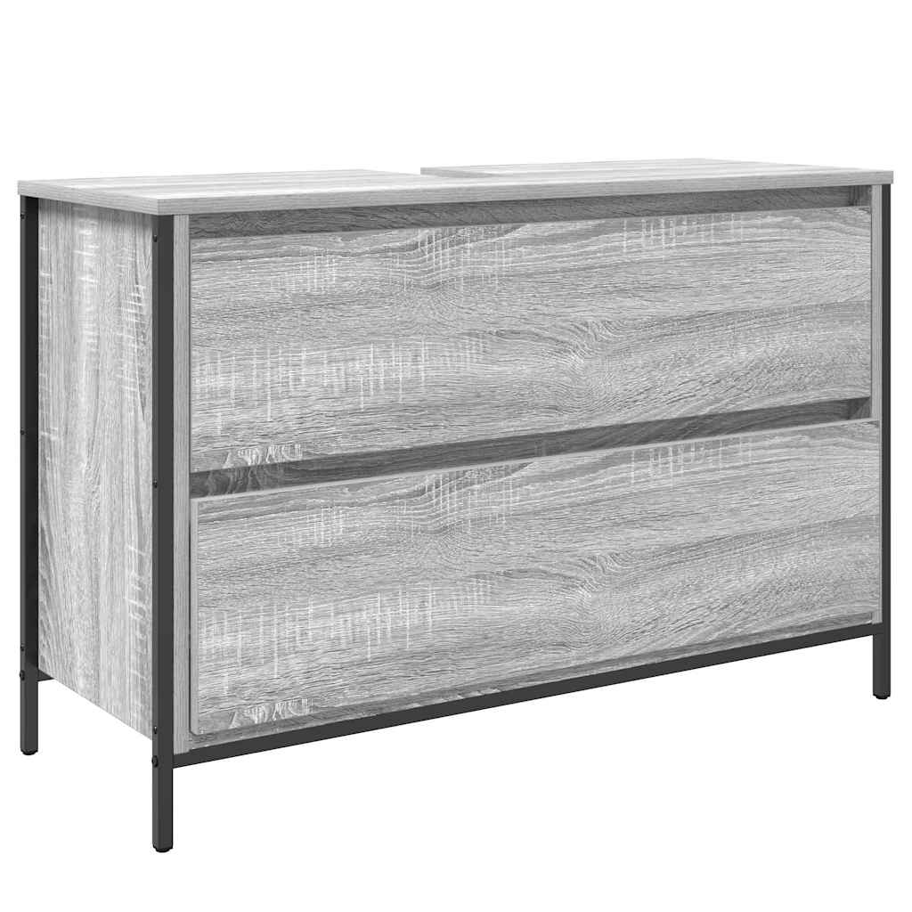 sonoma színű fürdőszobai mosdószekrény fiókokkal 90x34,5x60 cm (861880)