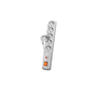 Удължител Acar, 5 гнезда, С ключ, 1,5 м, 250V, Сив, Червен
